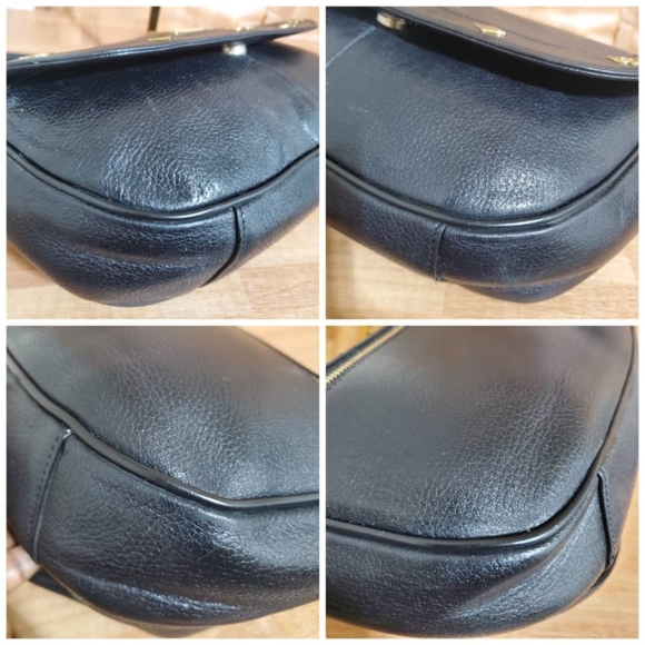 Authentic MCM Saddle Leather Studded Flap Shoulder Bag - Picture 11 of 13